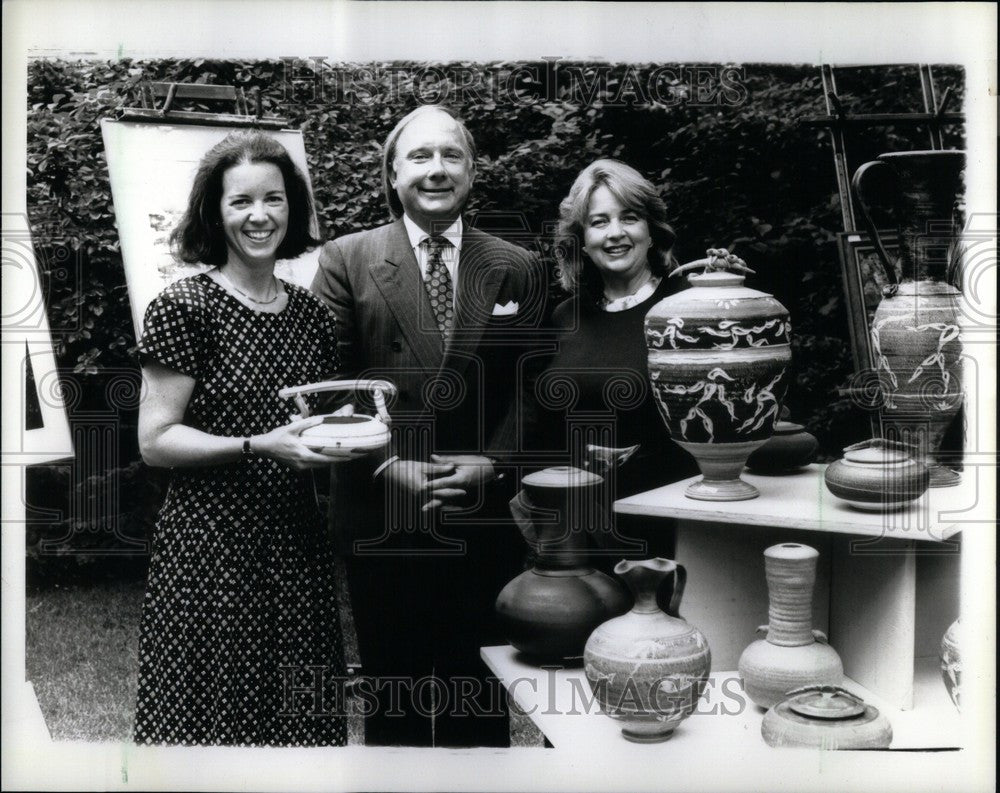 1990 Press Photo Ken Jane Meade Artists Garden Gala - Historic Images