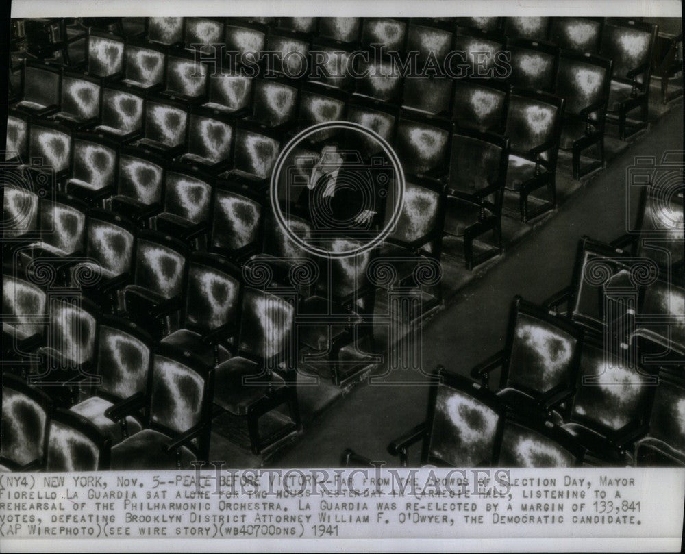 1941 Press Photo Fiorello La Guardia Carnegie Hall - Historic Images