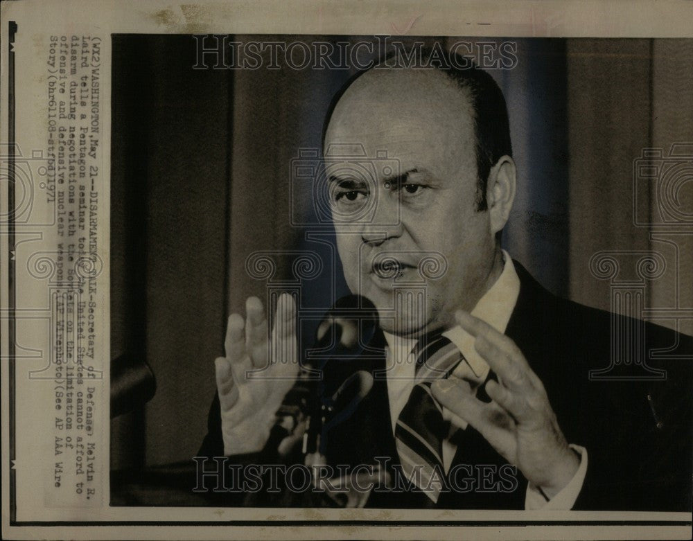 1971 Press Photo Secretary Defense Melvin Laird seminar - Historic Images