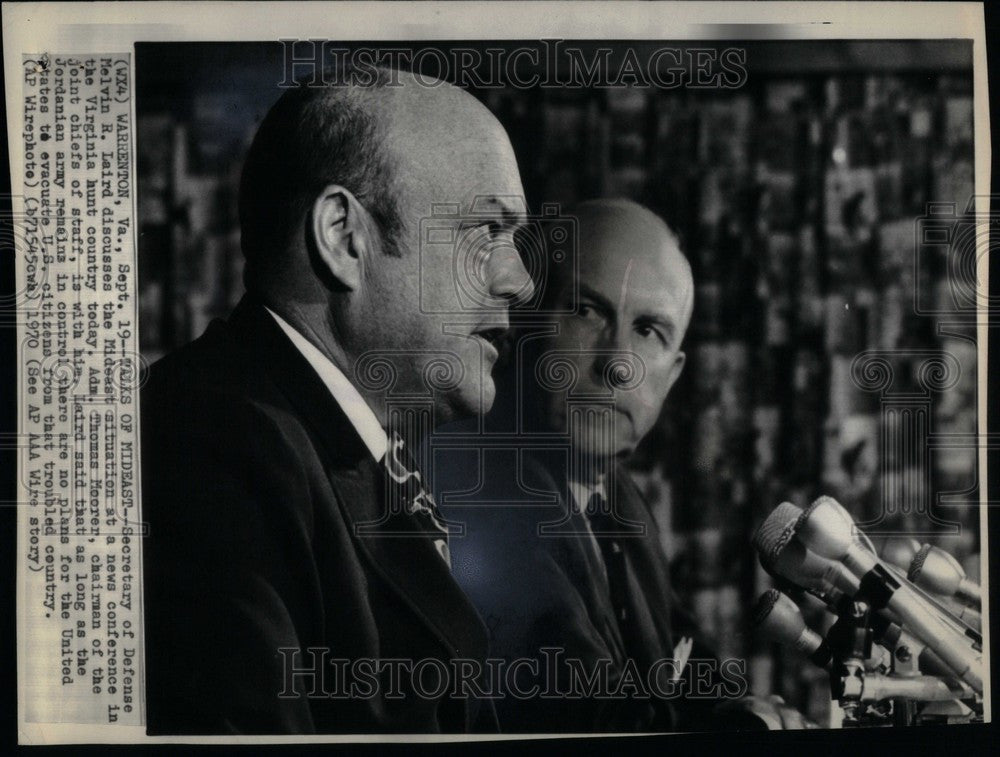 1970 Press Photo Melvin R. Laird US Secretary Defense - Historic Images