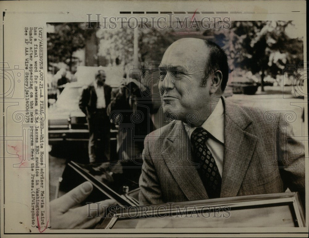 1973 Press Photo White House adviser Melvin Laird - Historic Images