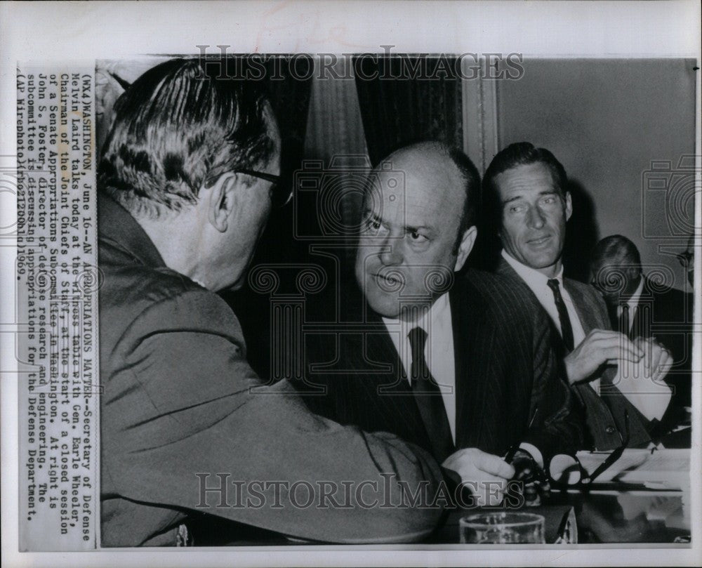 1969 Press Photo Secretary of Defense Melvin Laird, Was - Historic Images