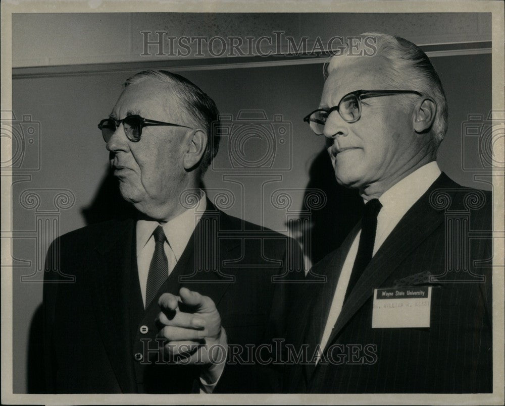 1967 Press Photo Frederick C. Matthaei Wayne State Bldg - Historic Images