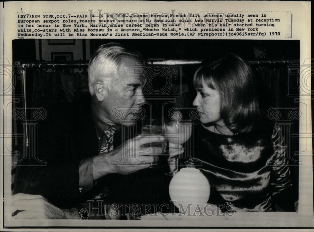 1970 Press Photo Jeanne Moreau Lee Marvin - Historic Images