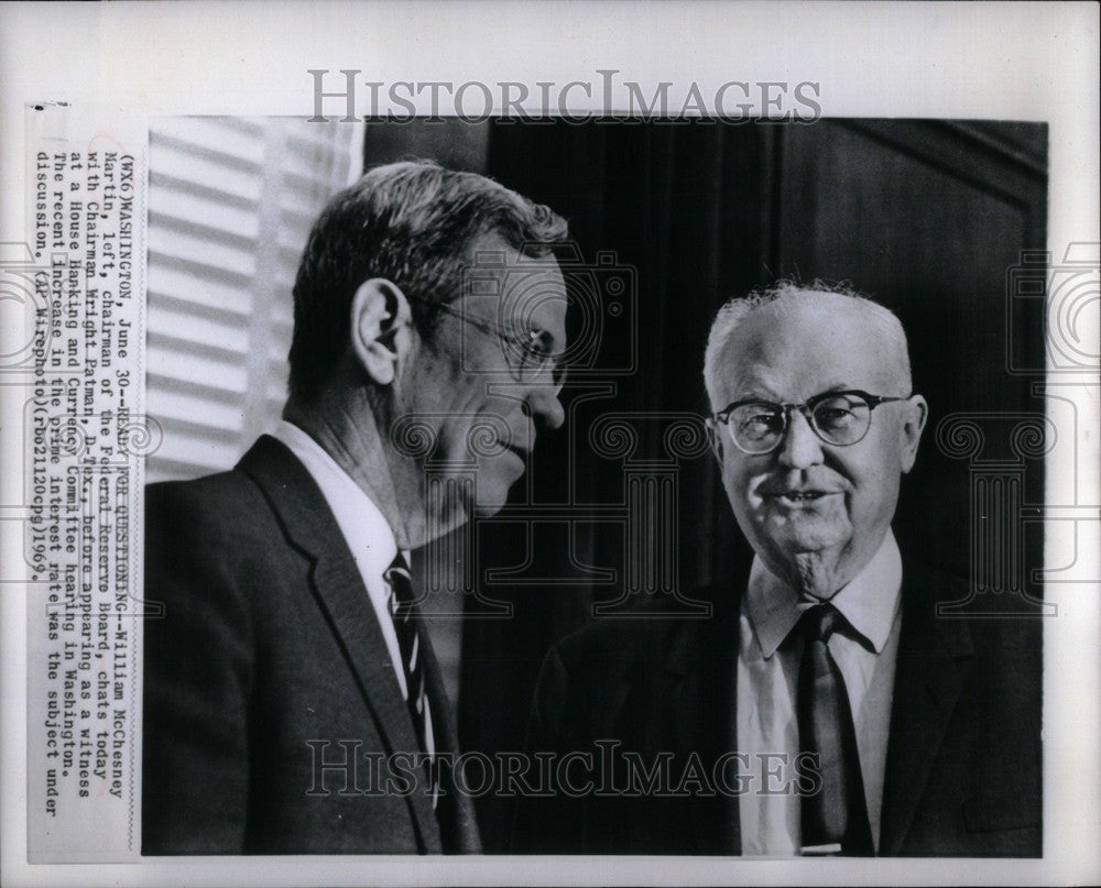 1969 Press Photo William Martin Fed Reserve Chairman - Historic Images