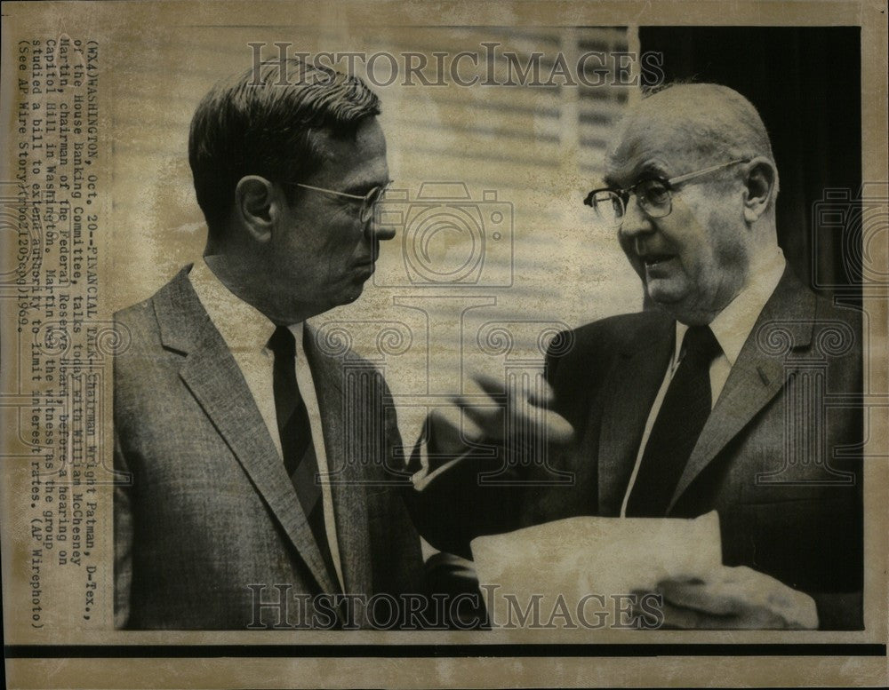 1969 Press Photo Wright Patman  William McChesney - Historic Images