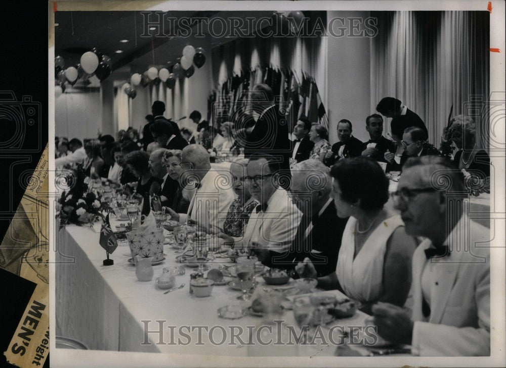 1961 Press Photo Cobo Hall Freedom Awards dinner - Historic Images