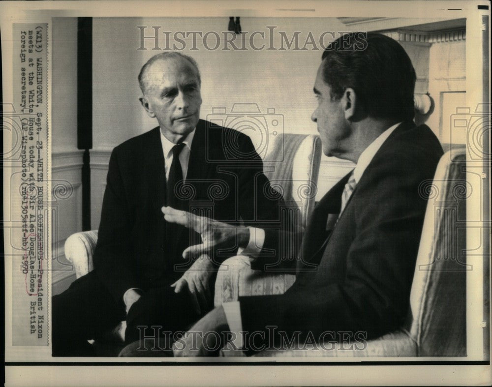 1970 Press Photo Sir Alec Douglas-Home Richard M. Nixon - Historic Images