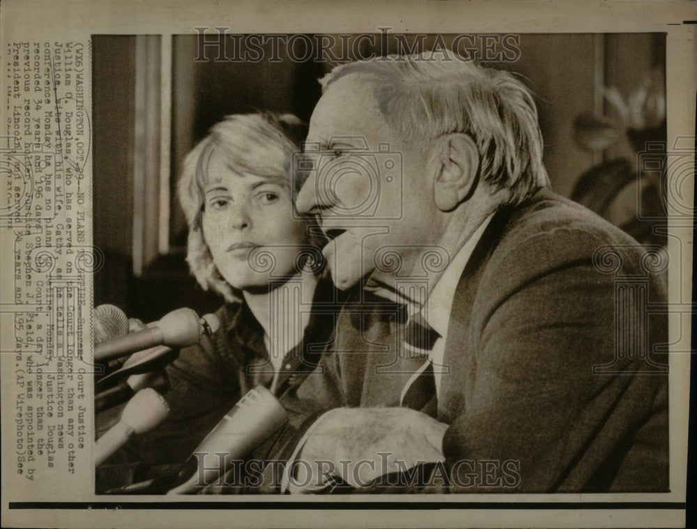 1973 Press Photo Justice William Douglas Supreme Court - Historic Images