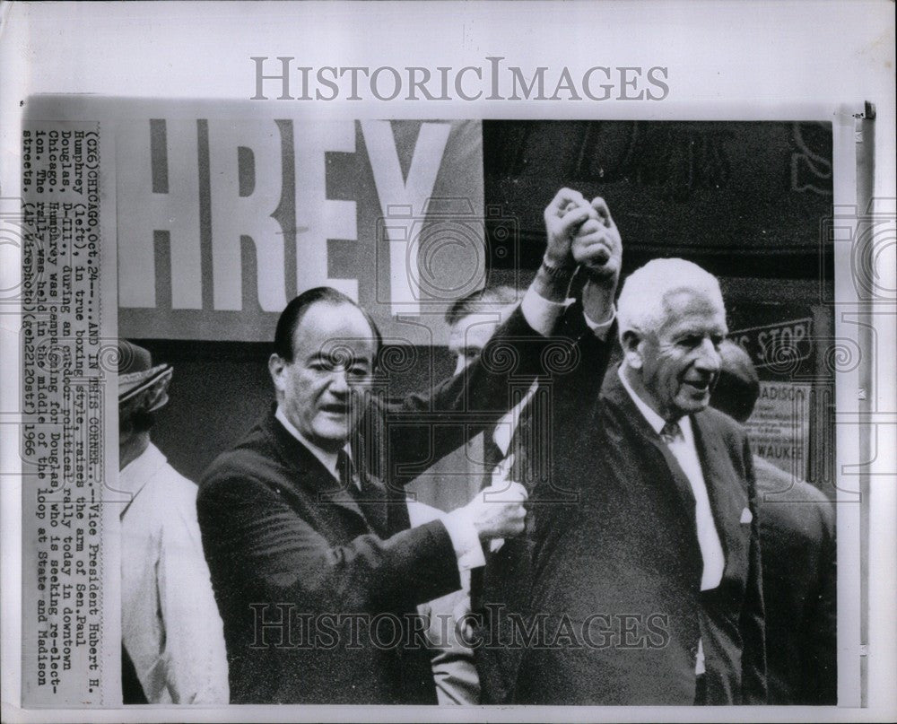 1968 Press Photo Vice President Hubert H. Humphrey - Historic Images