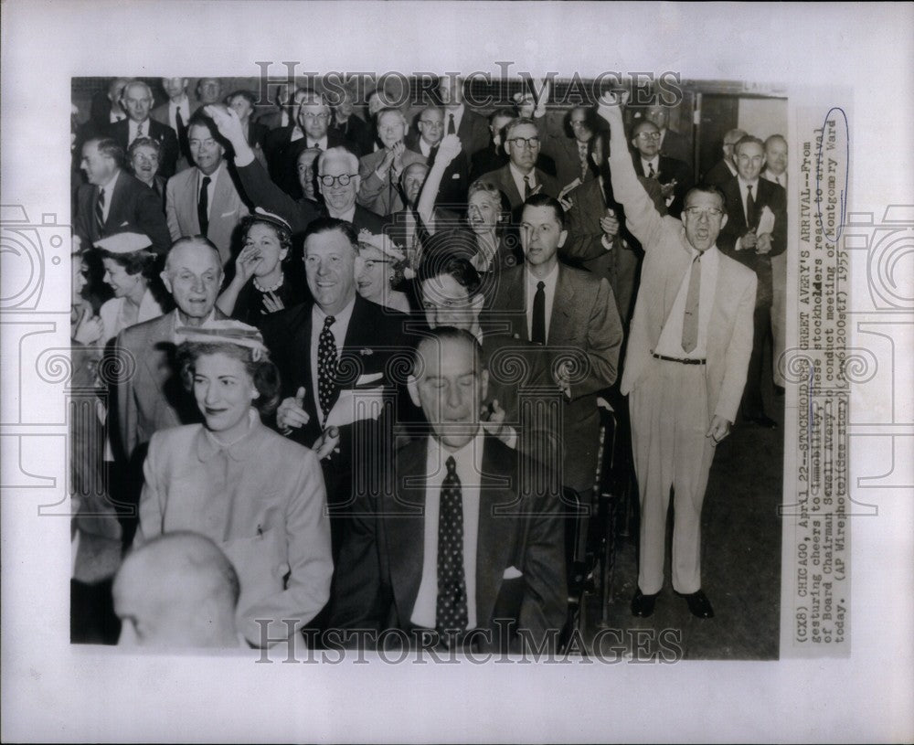 1955 Press Photo Montgomery Ward stockholders meeting - Historic Images