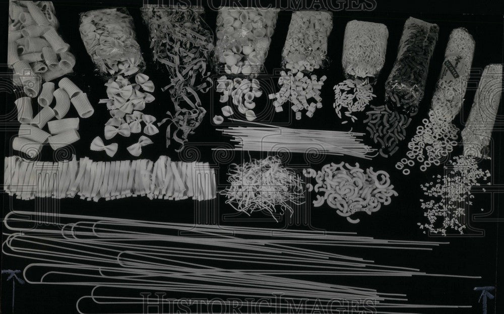 Press Photo Macaronis Spaghetti Noodles - Historic Images