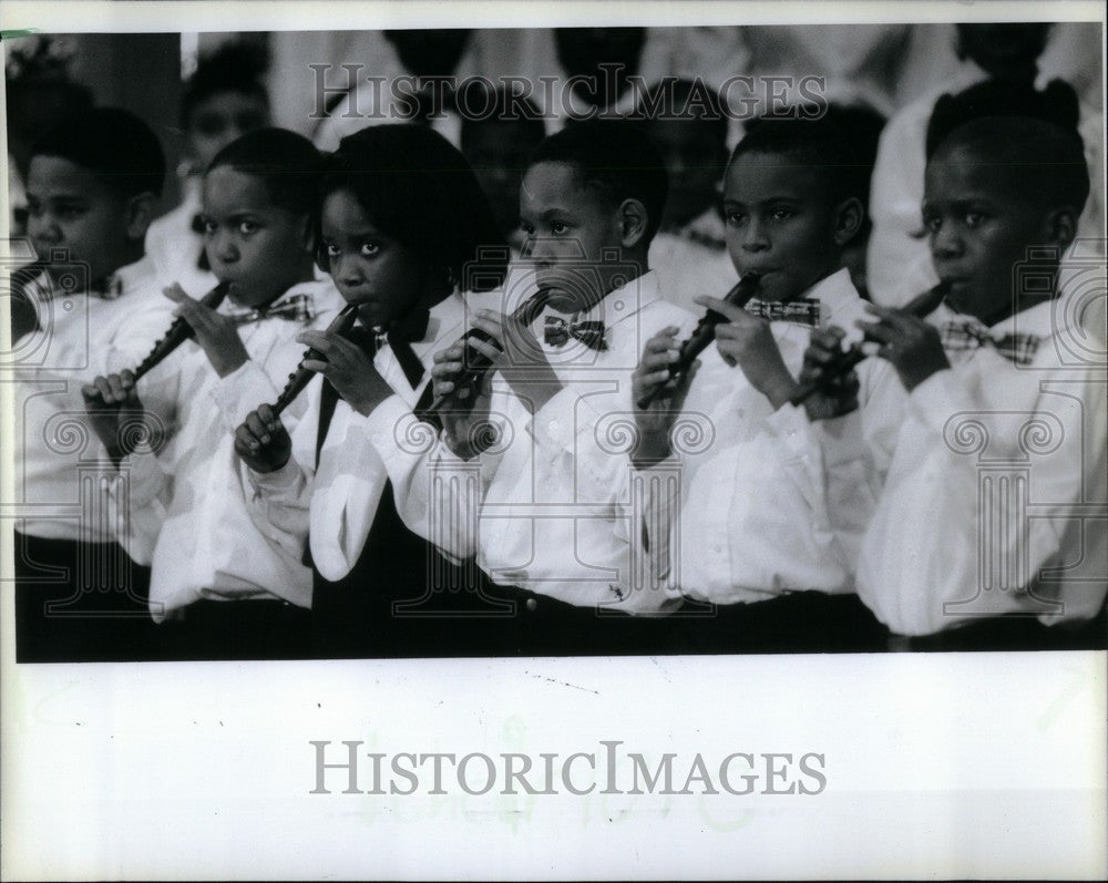 1991 Press Photo Area E Music Workshop Noel Night - Historic Images