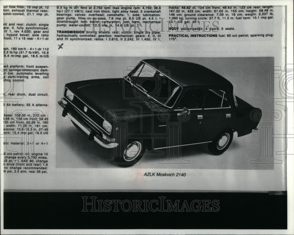 1983 Press Photo Moskvich automobile - Historic Images