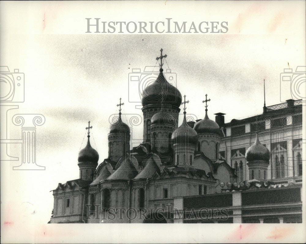 1988 Press Photo Cathedrals Kremlin Moscow Russia USSR - Historic Images