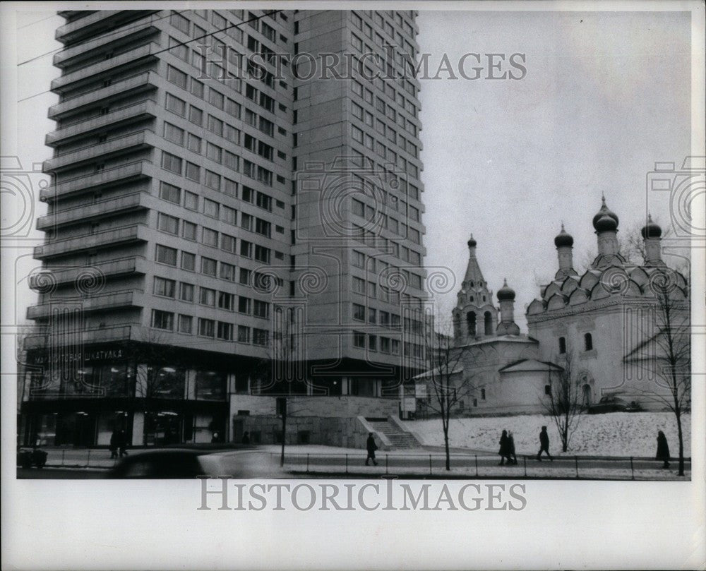 1973 Press Photo Moscow Russia Church Construction - Historic Images