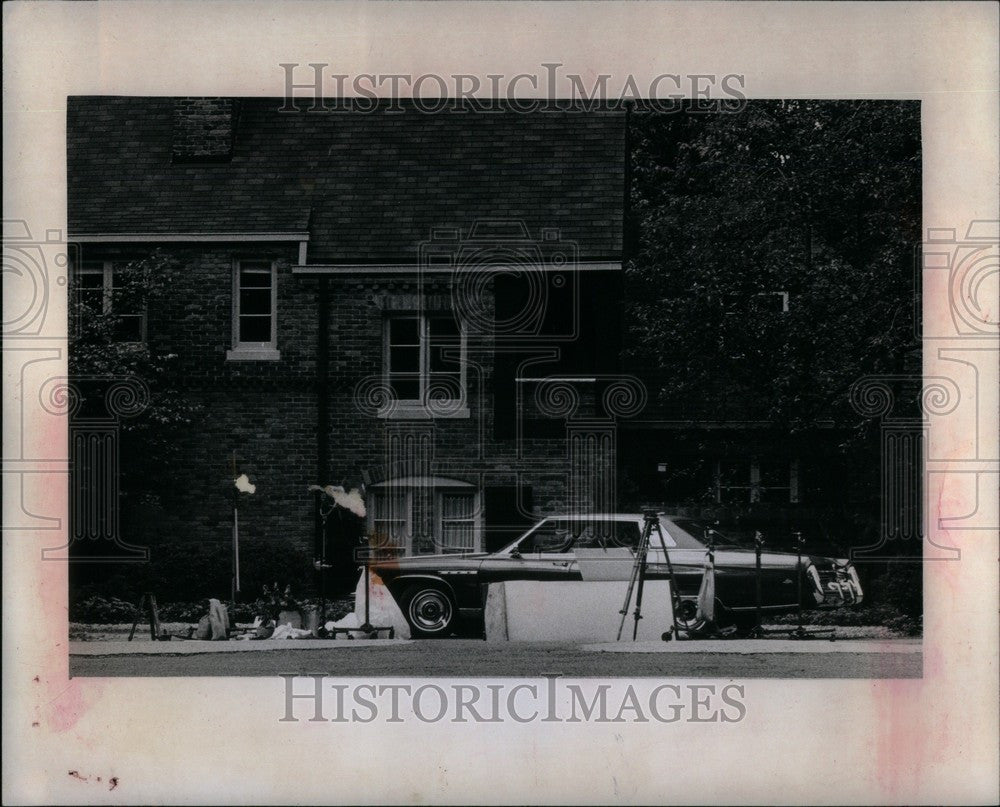 1974 Press Photo photo shoot set-up Grosse Pointe MI - Historic Images