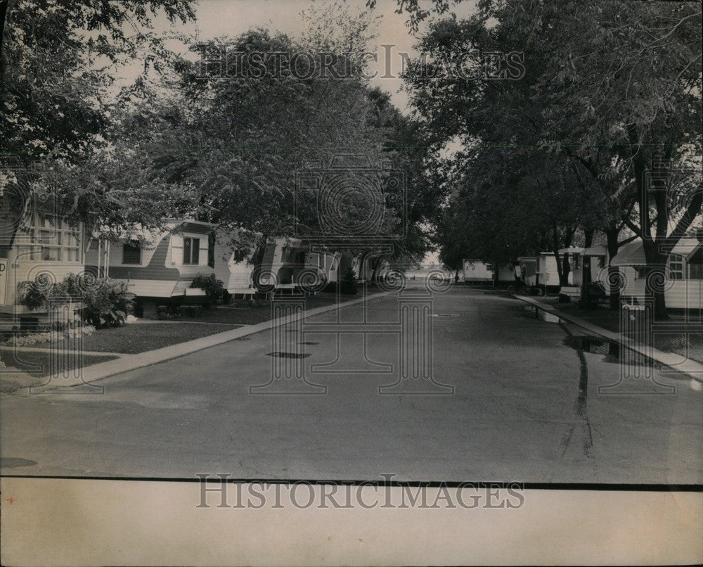 1970 Press Photo Mobile homes caravans campsites - Historic Images