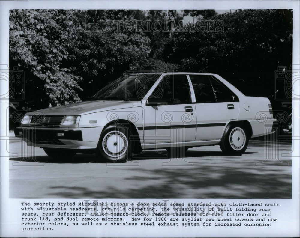 1988 Press Photo Mitsubishi Miraque  sedan automobiles - Historic Images