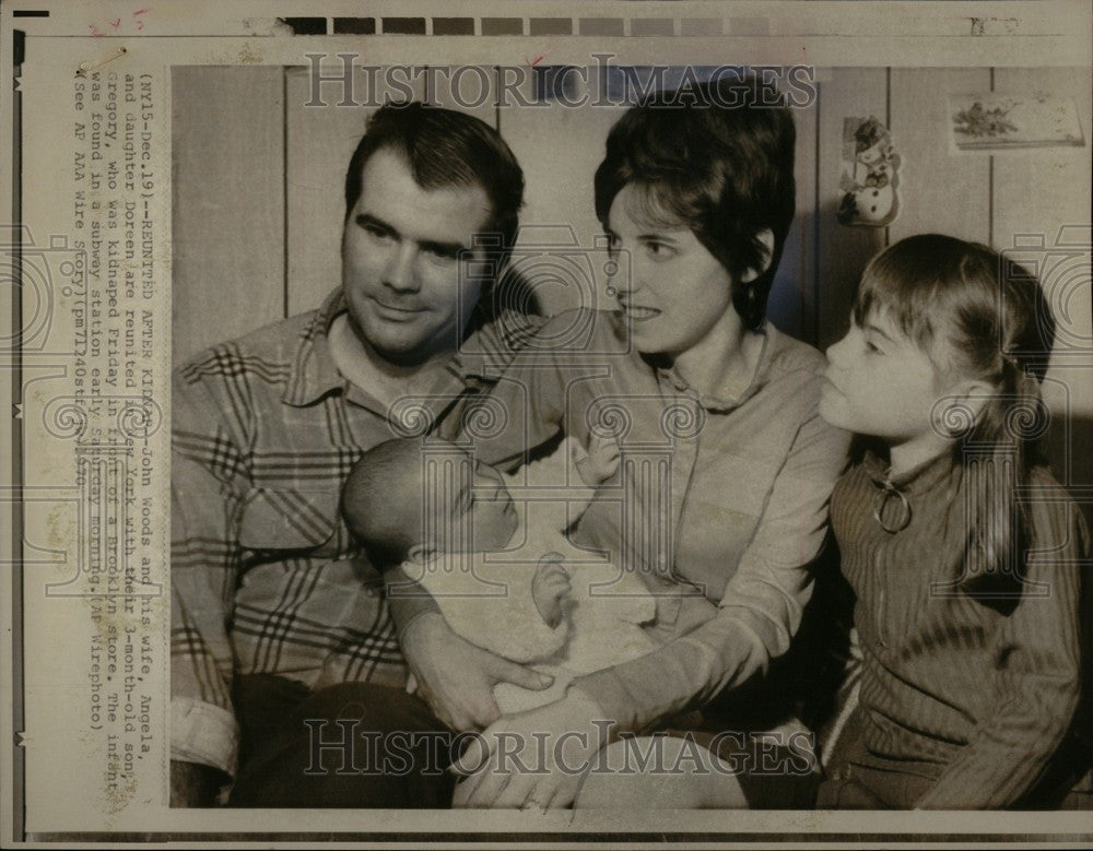 1970 Press Photo John Woods Angela Woods Kidnapped Baby - Historic Images