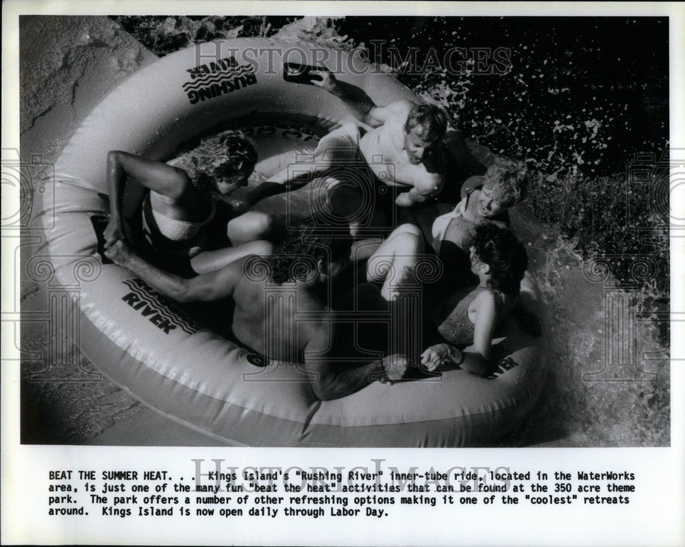 1992 Press Photo Kings Island Rushing River - Historic Images