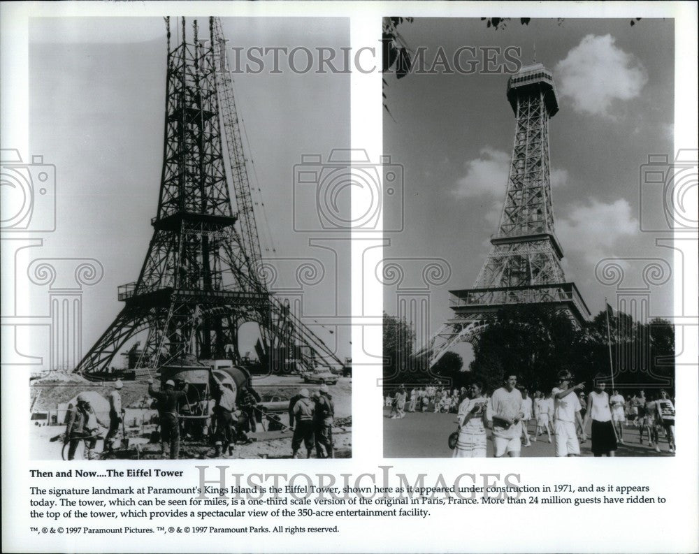 Press Photo eiffel tower under construction paris - Historic Images