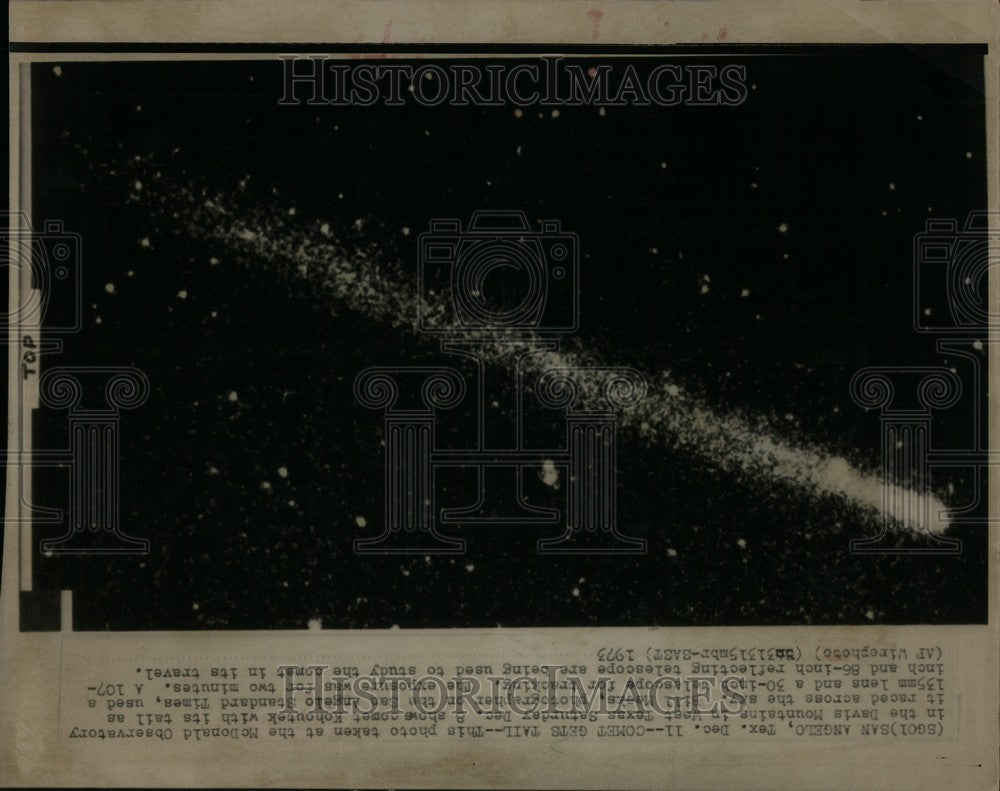 1973 Press Photo comet mcdonald observatory bill meeks - Historic Images