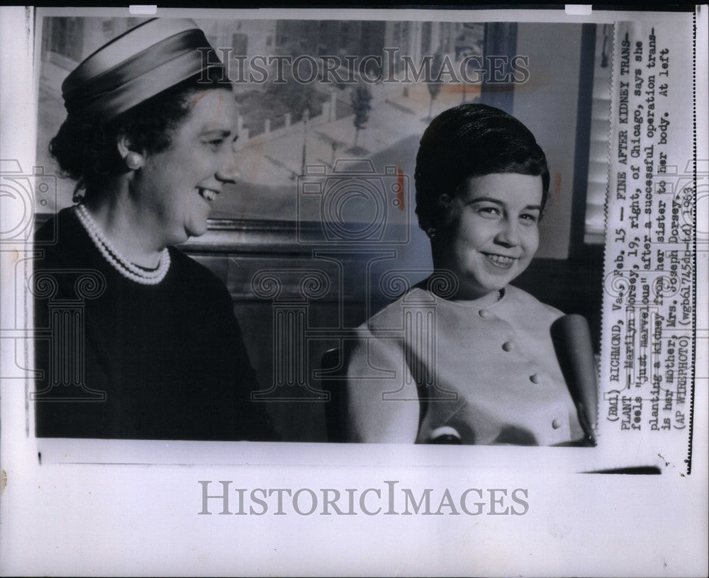 1963 Press Photo kidney transplant Miss Dorsey Chicago - Historic Images