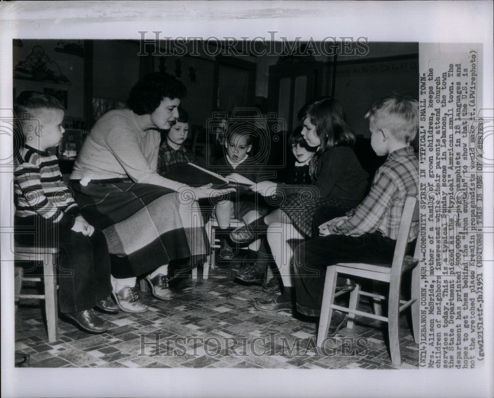 1951 Press Photo Kindergarten - Historic Images