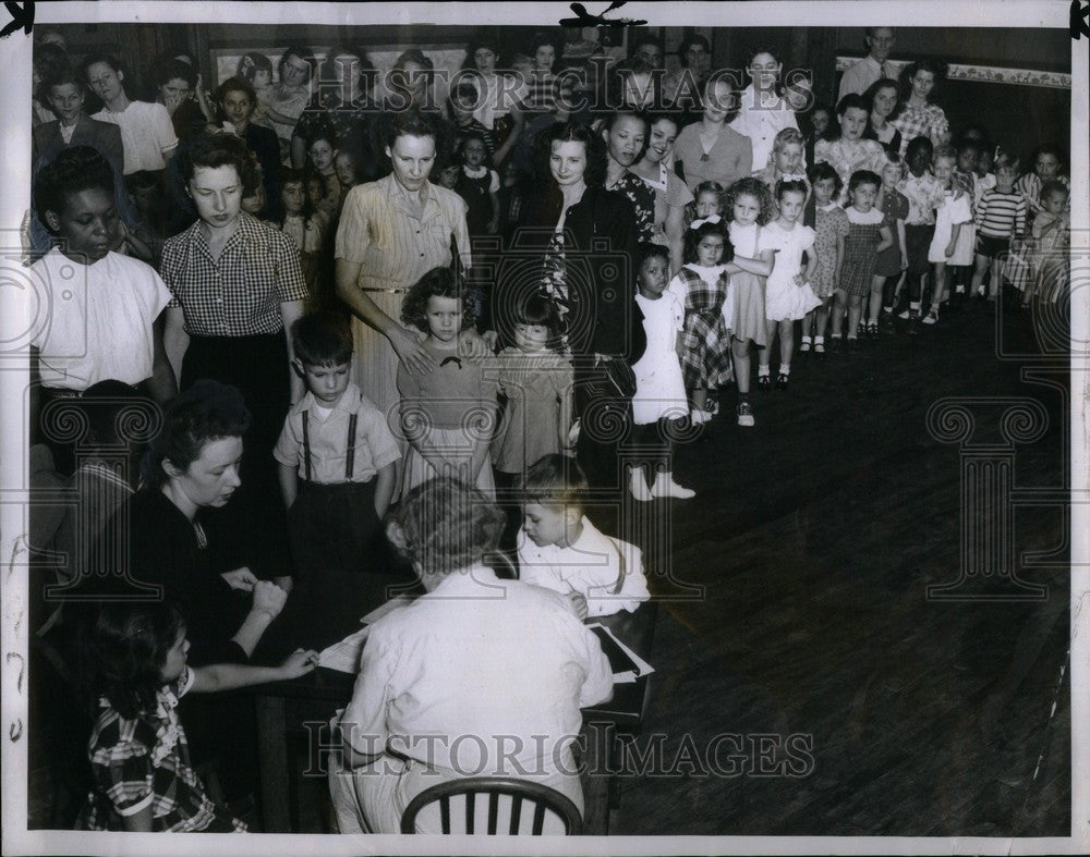 1948 Press Photo Benjamin Franklin Kindergarten - Historic Images