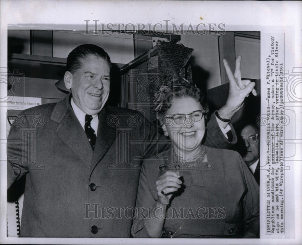 1961 Press Photo James P. Mitchell Isabelle Republican - Historic Images