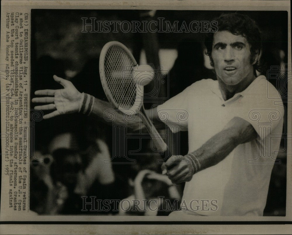 Press Photo Guillermo Vilas Tennis Player - Historic Images