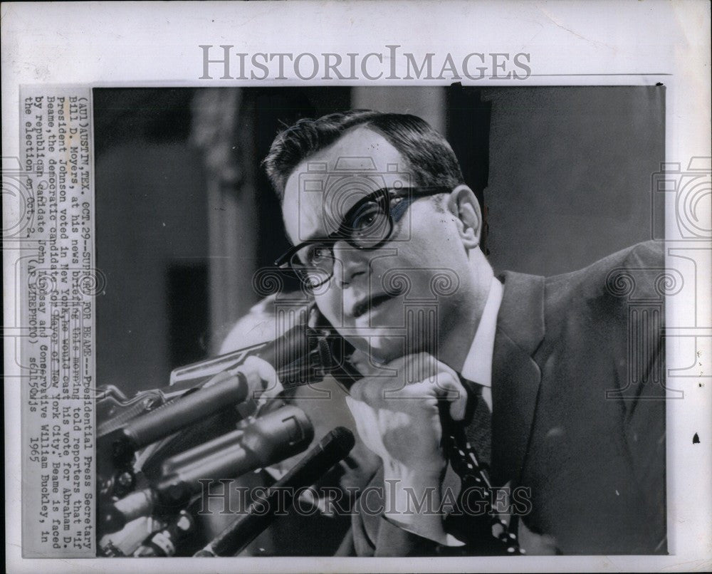 1965 Press Photo Bill Moyers News Brief - Historic Images