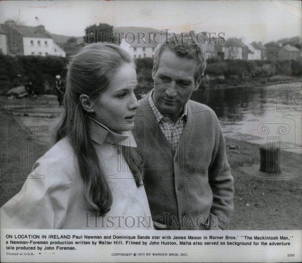 1973 Press Photo Paul Newman Actor The Mackintosh Man - Historic Images