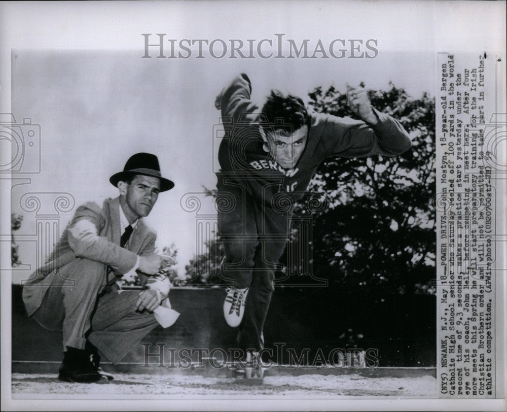 1959 Press Photo John Mostyn Bergen Catholic High School - Historic Images