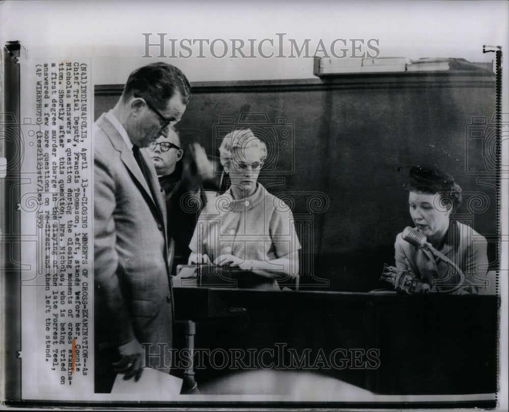 1959 Press Photo Connie Nichols Francis Thomson - Historic Images