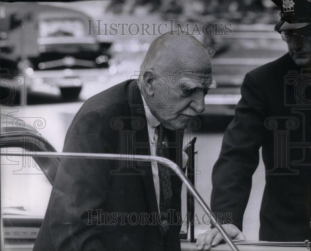 1961 Press Photo Charles S. Mott Mayor Flint Michigan - Historic Images