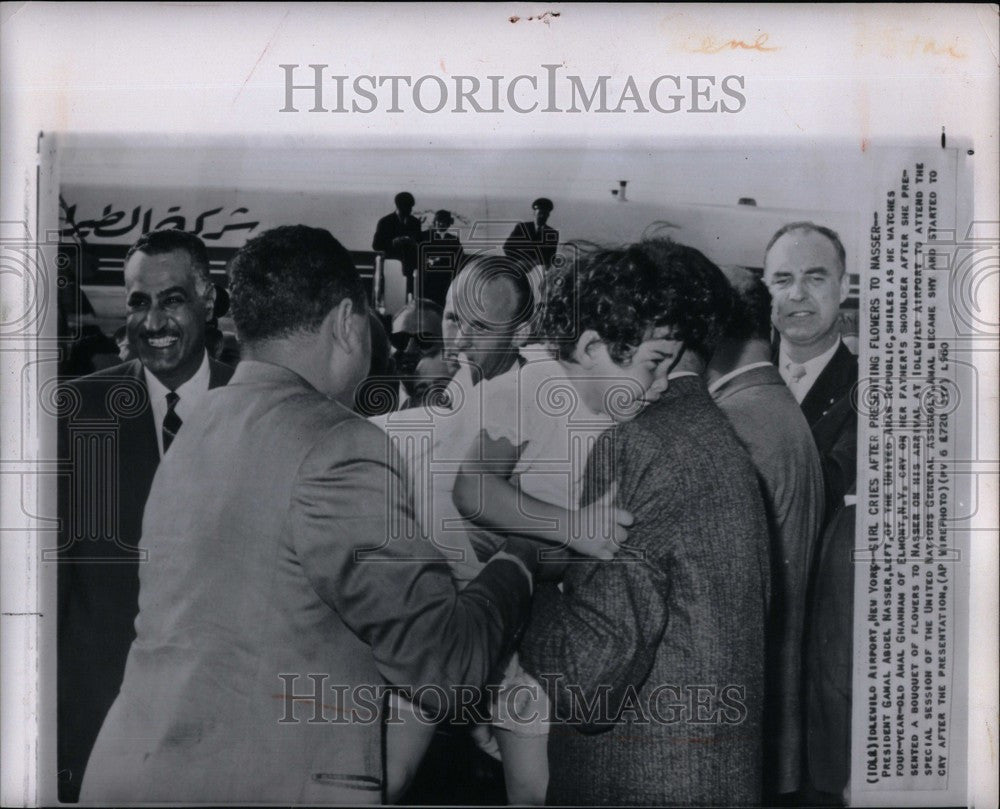 1960 Press Photo President Gamal Abdel Nasser Arab - Historic Images