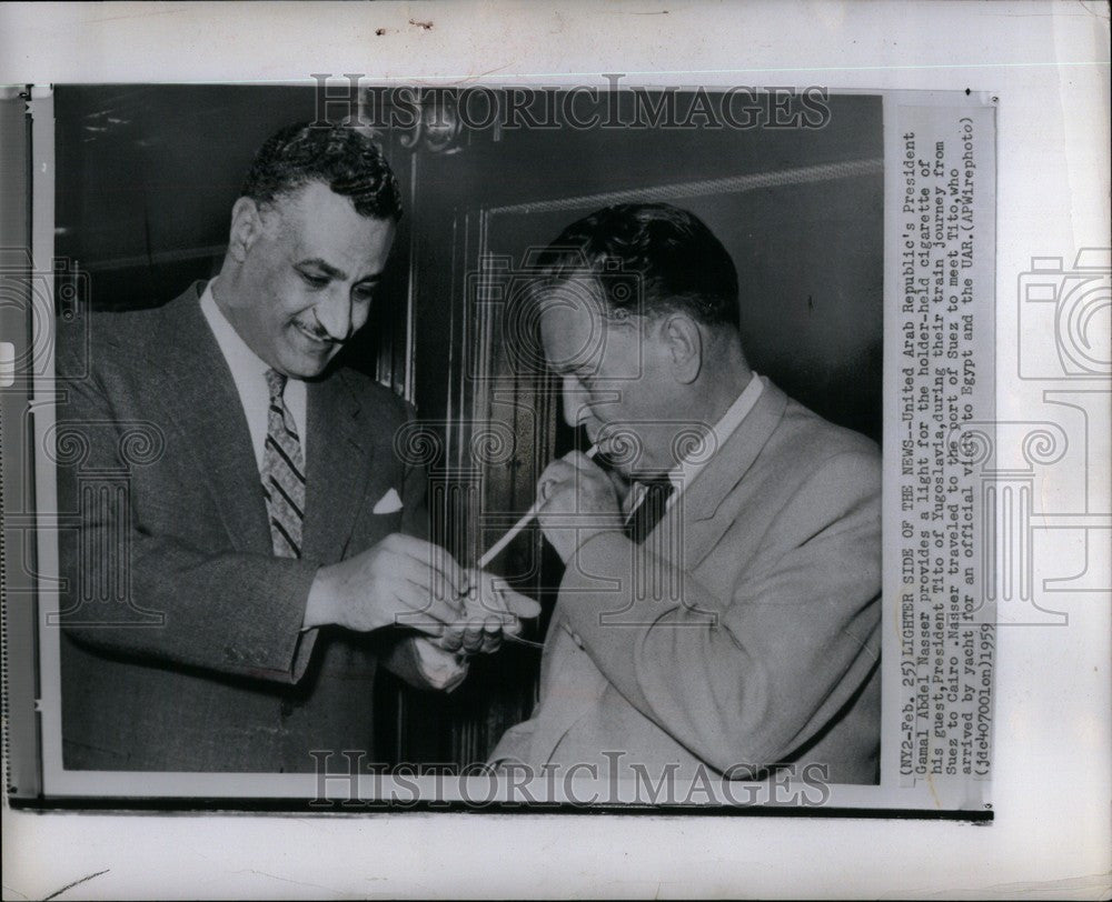 1959 Press Photo gamal abdel nassar suez cairo - Historic Images