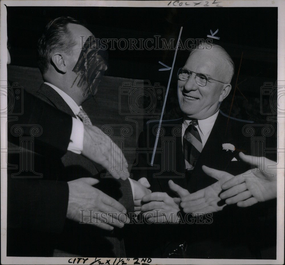 1954 Press Photo Edwin Morgan Police Commissioner - Historic Images