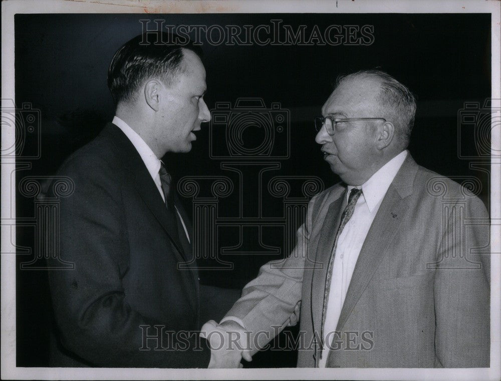 1957 Press Photo Washington Potter Lindemer meetings - Historic Images