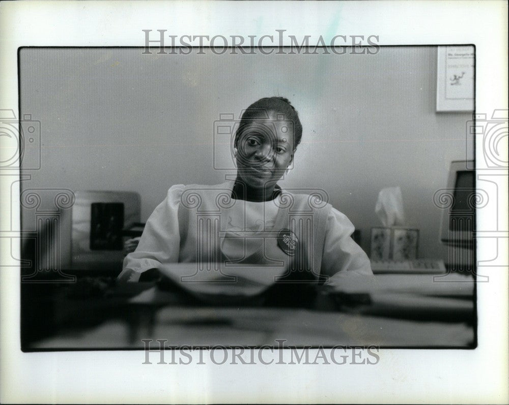 1986 Press Photo Georgia Muirhead City Official - Historic Images