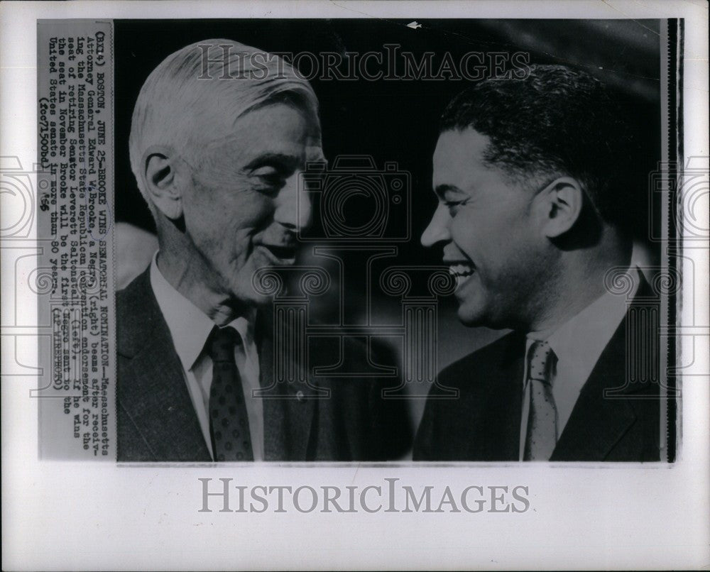 1966 Press Photo Edward Brooke Saltonstall Nomination - Historic Images