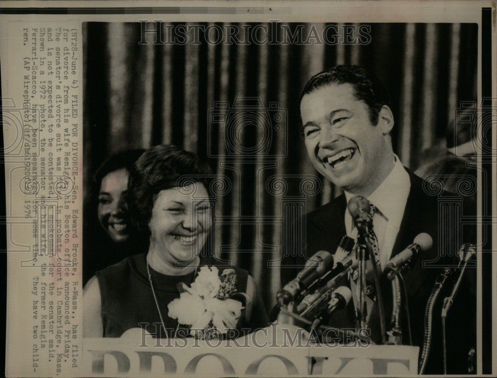 1976 Press Photo edward brooke divorce remigin - Historic Images