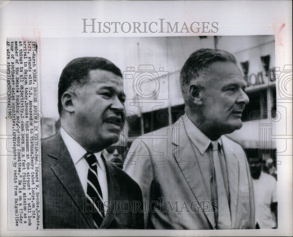 1967 Press Photo Edward Brooke Senator Vietnam Lodge - Historic Images