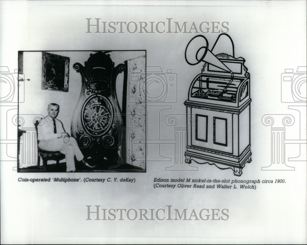 1982 Press Photo Multiphone Edison model M phonograph - Historic Images