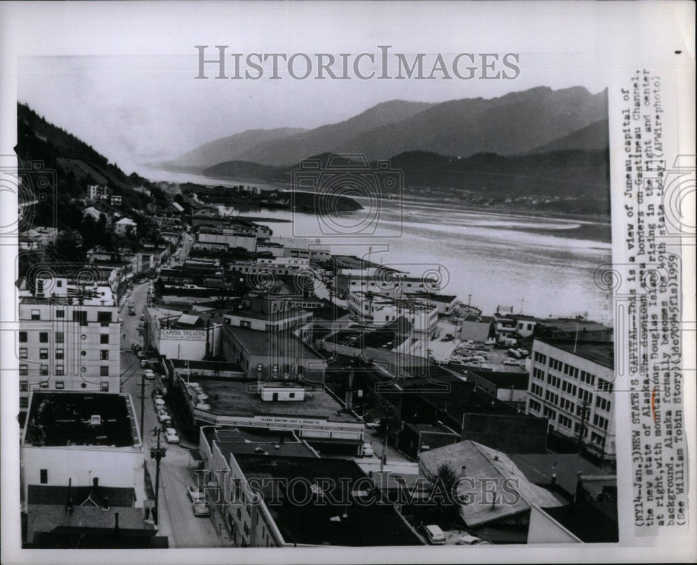 1959 Press Photo US 49th state Alaska capitol Juneau - Historic Images