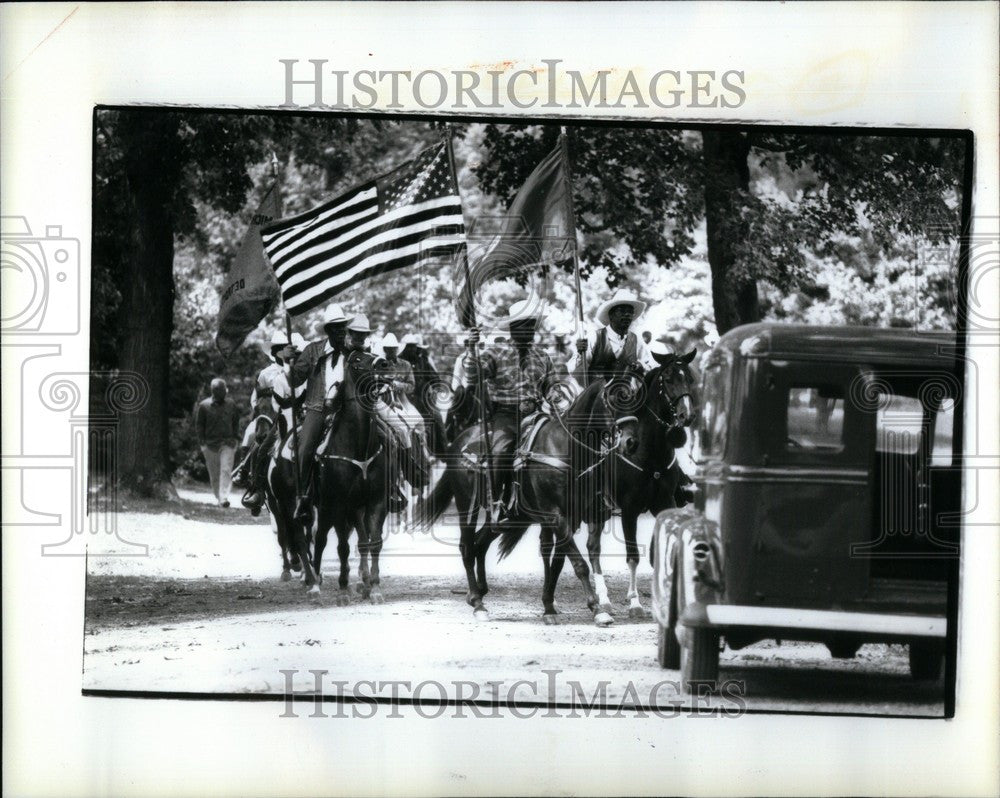 1992 Press Photo Michigan Black Horsemen&#39;s Association - Historic Images