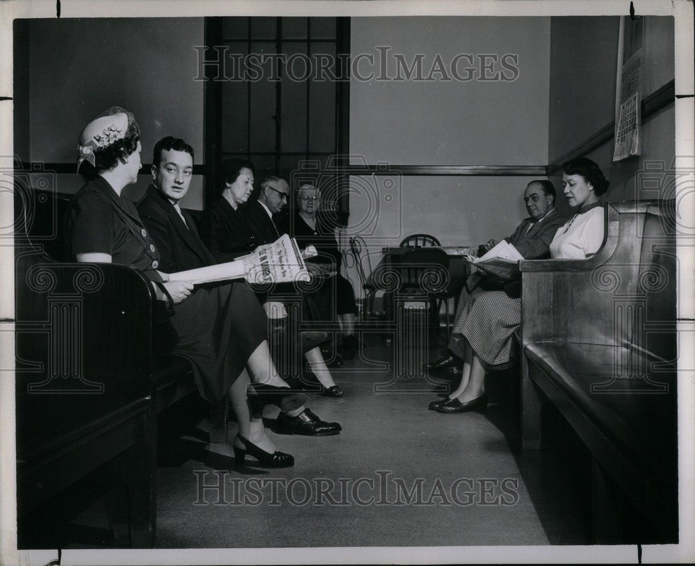 1953 Press Photo panel Traffic Court Recorder - Historic Images