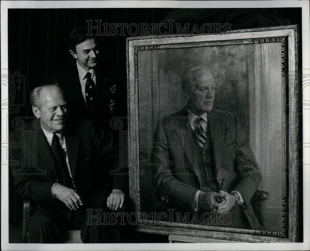 1981 Press Photo Gerald Ford portrait Kinstler - Historic Images